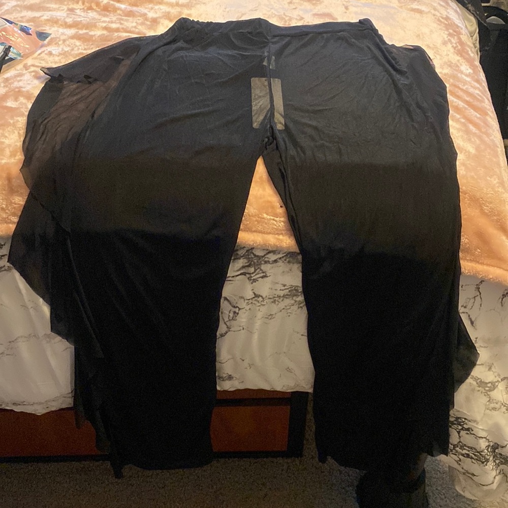 Black Swimwear Bottom Cover Ups